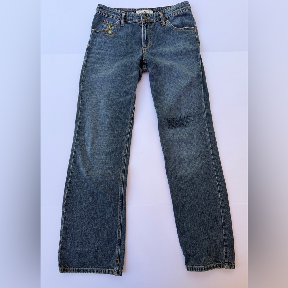Woman’s Tommy Hilfiger Distressed Badged Jeans RARE! Y2K Size 6​​